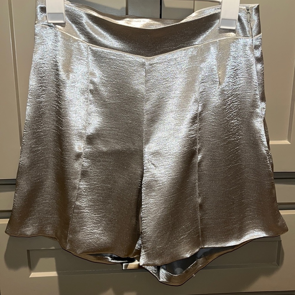 Silver satin Dress shorts